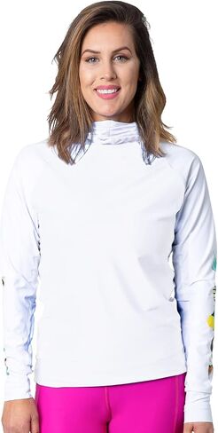 Tuga Women's Snorkel Hooded Rashguard, Hawaii Fish ID, UPF 50+, USA Made in Saudi Arabia