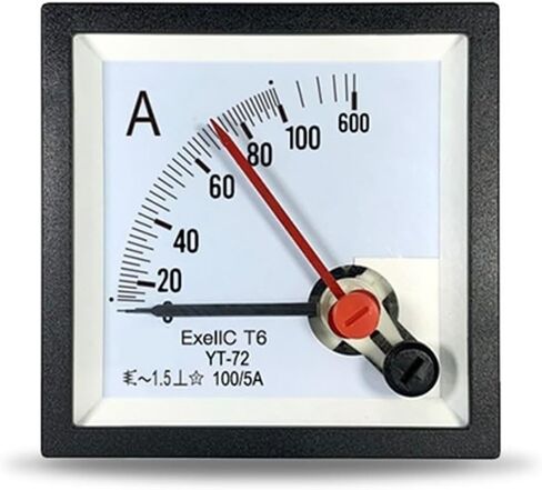 Yt72 Ammeter Double Pin AC Instrument 50/75/100/150/200/250/300/400/500/5a Pointer Exeiict 1Pcs(AC600-5A) in Saudi Arabia