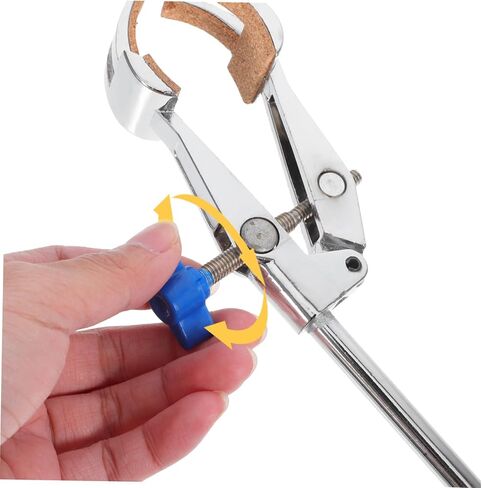 ABOOFAN 4 Prong Cork Lined Laboratory Clamp Adjustable Iron Prong Holder for Various Flask Necks Sturdy and Reliable for Extended Laboratory Use in Saudi Arabia