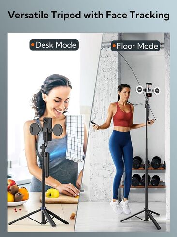 70" Auto Face Tracking Tripod, Extendable 360° Rotation Phone Holder for iPhone and Android, Selfie Stick w/Remote Control and Smart Gesture,Phone Tripod Video Recording for TikTok(UTK-01) in Saudi Arabia