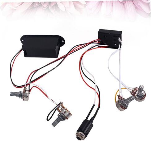 Toyandona Band Eq Preamp Circuit Wiring Harness for Bass Bass Pickup Guitar Control Tele for Bass Bass و Piezo المجهز بالألواح السوداء in Kuwait