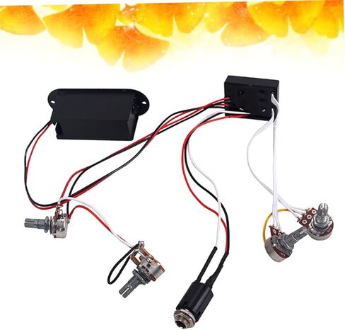 Toyandona Band Eq Preamp Circuit Wiring Harness for Bass Bass Pickup Guitar Control Tele for Bass Bass و Piezo المجهز بالألواح السوداء in Kuwait