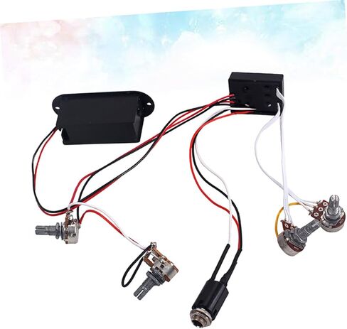 Toyandona Band Eq Preamp Circuit Wiring Harness for Bass Bass Pickup Guitar Control Tele for Bass Bass و Piezo المجهز بالألواح السوداء in Kuwait