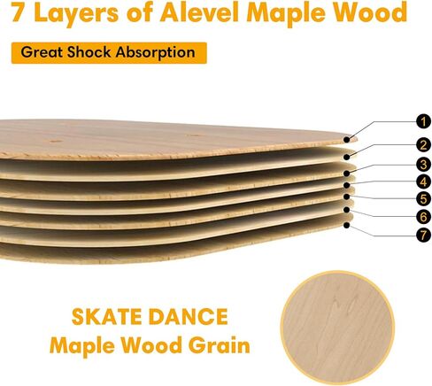 Portable Drift Skateboard-Split Design with 7-Ply Maple Freeskates, Anti-Slip Grip Tape & Premium PU Wheels High-End Bearings for Road Surfing & Drifting in Saudi Arabia
