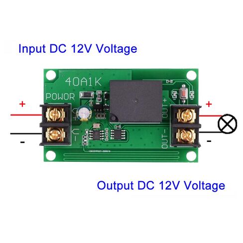 DC 12V 40A Relay, 1CH Universal 433Mhz Remote Control Wireless Latching Function Switch for Industrial & Low Voltage Power Systems in Saudi Arabia