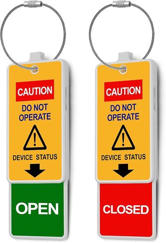 Lockout Tagout Tags (30-Pack) - 0.03" Thick PVC Loto Safety Tags,Danger Do Not Operate Rewritable Labels with Brass Grommet & 30 Ties for Industrial Equipment Repair (BD-P01Y-30PCS) in Kuwait