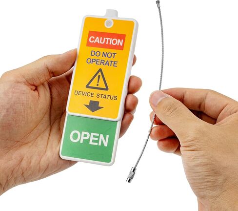 Lockout Tagout Tags (30-Pack) - 0.03" Thick PVC Loto Safety Tags,Danger Do Not Operate Rewritable Labels with Brass Grommet & 30 Ties for Industrial Equipment Repair (BD-P01Y-30PCS) in Kuwait