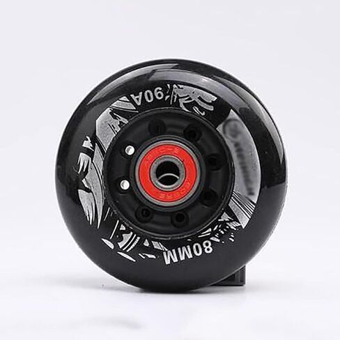 Inline Skate Replacement Wheels with Bearings, 60-80mm PU, 90A Durometer, 8-Pack (8, B, 60MM) in Saudi Arabia