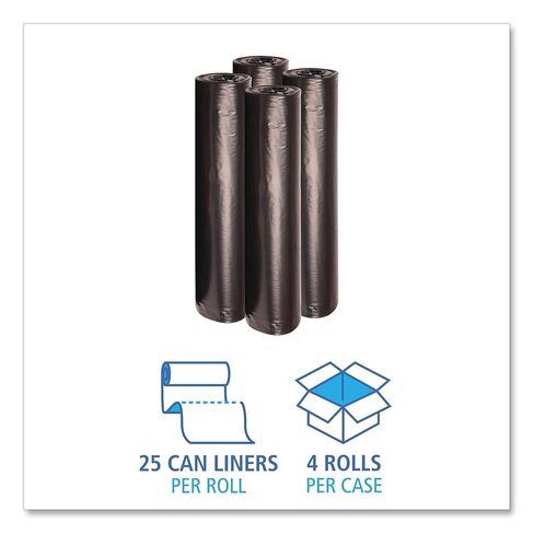 Boardwalk 518 SH-Rade REPRO CAN Liners ، 43 × 47 ، 56GAL ، 1.2 مليون ، أسود ، 10 أكياس/لفة ، 10 لفة/CT in Saudi Arabia