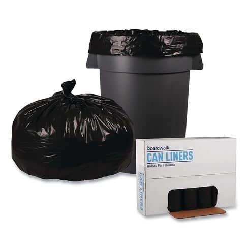 Boardwalk 518 SH-Rade REPRO CAN Liners ، 43 × 47 ، 56GAL ، 1.2 مليون ، أسود ، 10 أكياس/لفة ، 10 لفة/CT in Saudi Arabia