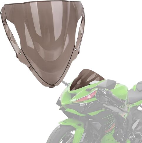 PSLER ZX6R Windshield for ZX6R 2024,Double Bubble Windshield ZX-6R Accessories Motorcycle Windscreen ZX 6R(Black) in Kuwait