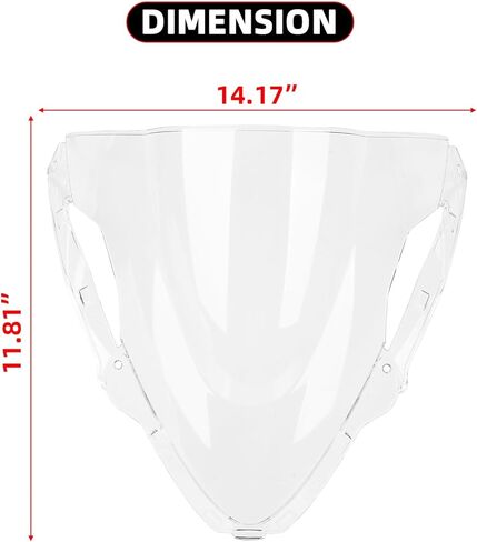 PSLER ZX6R Windshield for ZX6R 2024,Double Bubble Windshield ZX-6R Accessories Motorcycle Windscreen ZX 6R(Black) in Kuwait