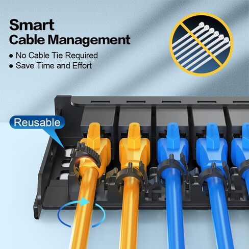 6 Port Patch Panel 0.5U CAT6A Keystone Patch Panel Shielded for Desk Mount Home Ethernet Termination Box (EM-0.5U CAT6A) in Saudi Arabia
