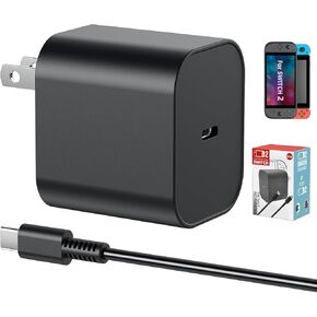 KOVA 60W Fast Charger for Nintendo Switch 2 AC Adapter with 4.9FT Detachable Charging Cable, Support 4K TV Dock Mode, for Steam Deck & Type-C Devices Gamecube Games[Replacement Charger for Switch 2] in Kuwait