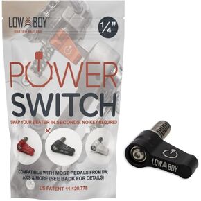 1/4" Power Switch by Low Boy - Bass Drum Beater Quick Release Thumb Screw. Fits DW/Axis/Drumnetics/Volta pedals (Red, 2-Pack) in Saudi Arabia