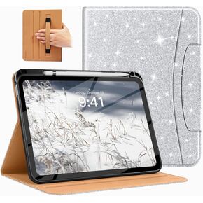 Moko for New iPad (A16) Case 11th Generation 11 بوصة 2025 ، iPad 10 Gen Case 10.9 "2022 مع حامل قلم رصاص وجيب ، غطاء من الورقة الجلدية المتميزة ، زوايا عرض متعددة ، أسود in Kuwait