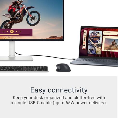Dell 27 Plus 4K Monitor - S2725QS - 27 بوصة 4K (3840 × 2160) 120 هرتز 16: 9 ، لوحة IPS ، AMD FreeSync Premium ، SRGB 99 ٪ ، مكبرات صوت متكاملة ، 1500: 1 نسبة التباين ، Comfortview Plus - Ash White in Kuwait