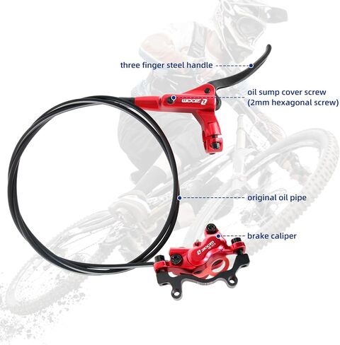 Z00M HB876 4 مكابح فرامل القرص هيدروليكي ، مجموعة فرامل هيدروليكية MTB اليسرى الأمامية 850 مم الخلفية اليمنى 1450 مم مجموعة الفرامل الهيدروليكية للدراجات للدراجات EBIKE ، الدراجة الجبلية ، دراجة الطريق ، الدراجة الدهنية (مسبقًا) in Kuwait