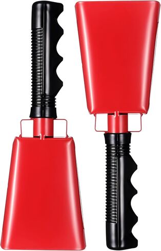 رعاة البقر الصلب مع مقبض 8 بوصة صانعي الضوضاء أجراس البقر ، 2 حزمة كوبيل كبيرة للأحداث الرياضية in Kuwait