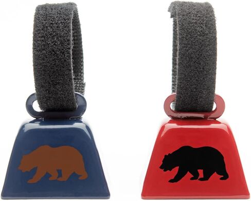 أجراس تحذير Bevin Bears Bear & Wildlife W/أحزمة (حزمة)/مصنوعة من أجراس النحاس/الزفاف المعدنية/Sports Heering/المشي لمسافات طويلة وركوب الدراجات/صانعي الضوضاء مع مقبض حلقة مسطح/مصنوع في CT ، الولايات المتحدة الأمريكية in Kuwait