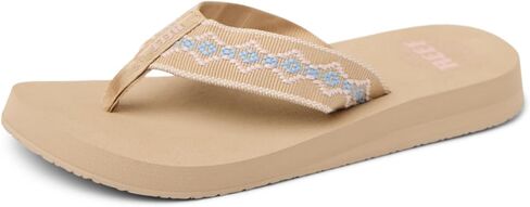 Reef Women's Sandy Flip-Flop, Black/Blue, 7 in Saudi Arabia