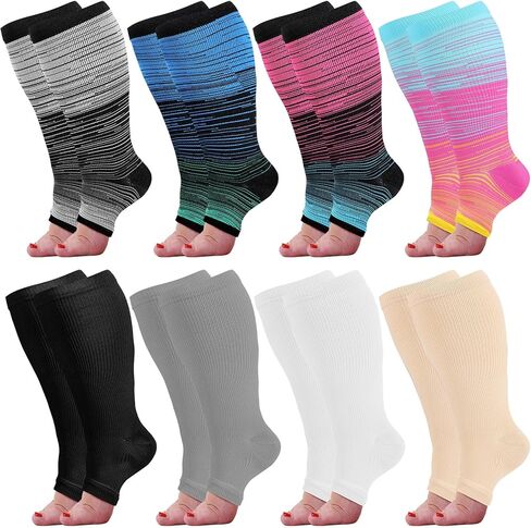 8 أزواج بالإضافة إلى الجوارب ضغط الحجم للنساء الرجال عجل عجل كبير حجم الجوارب الدعم للركبة للدورة الدموية in Kuwait