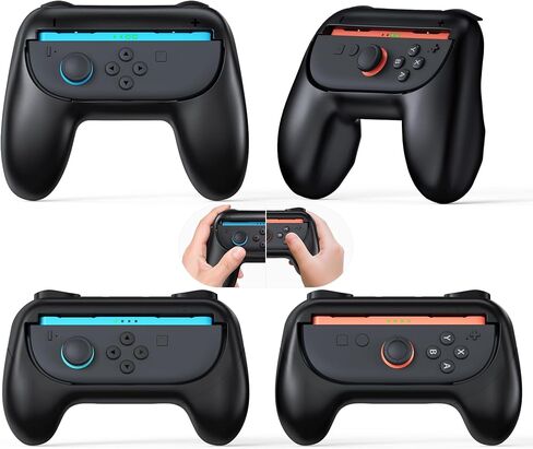 [Both for Switch 2 and 1] FYOUNG Grips for Nintendo Switch 2/1/OLED Controller, Handle Holder for Joycon 2&for Joy con, Dual Size Comfort Ergonomic Grip for Kids&Adults, Family Gaming Accessories in Saudi Arabia