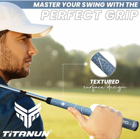 WINN TITANUN DRI-TAC OVERSIZE- LATEST SERIES 09 Pieces DarkGrey/SilverGrey Golf Grip - Non-Slip & Cushioned Comfort - Incredible Comfort & Moisture-Wicking - Shock Absorption Benefits for Pain-Free in Saudi Arabia