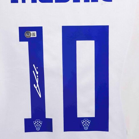 Luka Modric Signed Croatia Soccer Jersey #10, with Beckett COA White in Kuwait