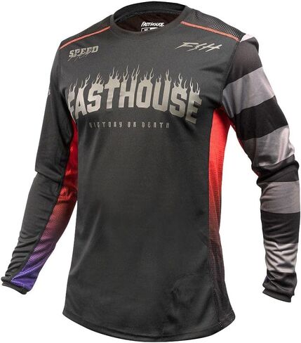Fasthouse Youth Burn Free Classic Long Sleeve Jersey ، Black in Saudi Arabia
