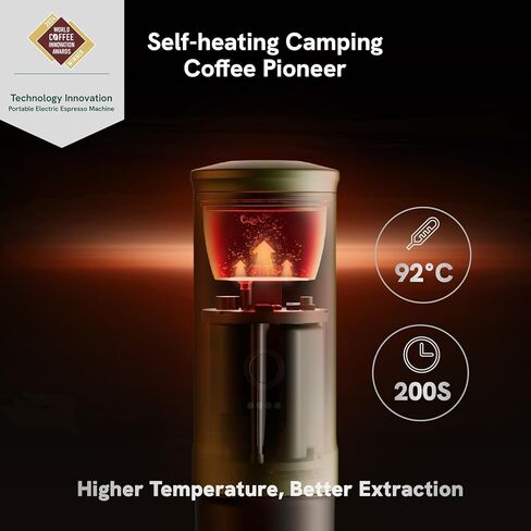 Outin Nano Machine Electral Espresso Machine ، صانع القهوة السفر للتخييم ، وصانع القهوة للسيارات مع USB-C ، مع كبسولة Ground Coffee و NS للربع المشي لمسافات طويلة ، والمشي لمسافات طويلة ، والمكتب in Kuwait