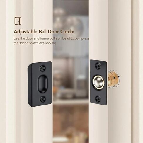 2pcs قابلة للتعديل كرة باب الصب تركيب بسيطة تثبيت كرة متين تحمل الباب مقاومة التآكل (النمط) in Kuwait