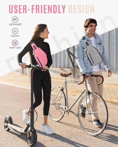 حقيبة حبال Crossbody للنساء والرجال ، حقيبة الظهر ذات الرافعة المائية مع ميناء شحن USB ، حقيبة كتف خفيفة الوزن للمشي لمسافات طويلة ، السفر (الرمادي) ، متوسط in Saudi Arabia