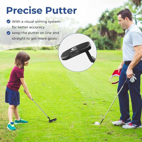 نوادي Ultimate Kids للغولف مع حقيبة وقوف ، نادي جولف كامل جولف مجموعة يمين مع 205cc #3 Fairway Wood ، #7 & #9 Irons ، Putter ، غطاء رأس فريد ومطر in Kuwait