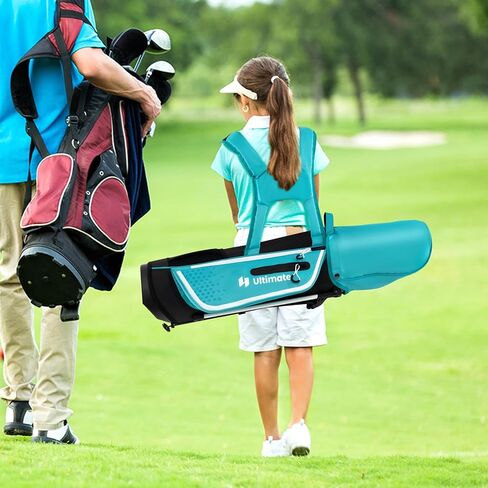 Goplus Junior Complete Golf Club Set for Kids, Right Hand Golf Clubs with Stand Bag, Rain Hood, Golf Practice Set for Ages 5-7,8-10,11-13 Boys Girls in Saudi Arabia