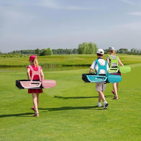 Goplus Junior Complete Golf Club Set for Kids, Right Hand Golf Clubs with Stand Bag, Rain Hood, Golf Practice Set for Ages 5-7,8-10,11-13 Boys Girls in Kuwait