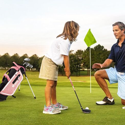 مجموعة نادي Gymax Kids Golf Club ، مجموعة كاملة من الأهداف اليمنى للأطفال مع 4/6 أندية وحقيبة الوقوف ، ونوادي الشباب الصغار للأولاد والبنات ، مجموعة الجولف المبتدئين in Kuwait