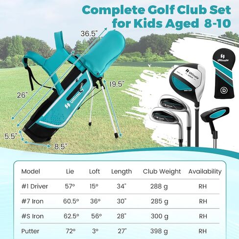 مجموعة نادي Gymax Kids Golf Club ، مجموعة كاملة من الأهداف اليمنى للأطفال مع 4/6 أندية وحقيبة الوقوف ، ونوادي الشباب الصغار للأولاد والبنات ، مجموعة الجولف المبتدئين in Saudi Arabia