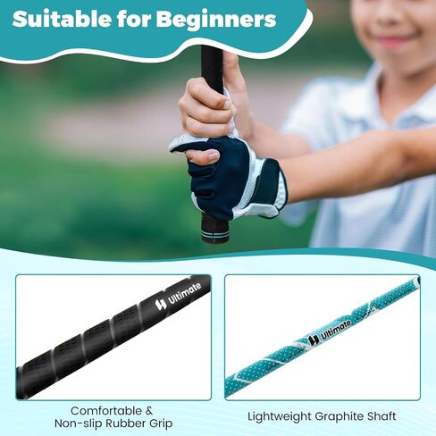 مجموعة نادي Gymax Kids Golf Club ، مجموعة كاملة من الأهداف اليمنى للأطفال مع 4/6 أندية وحقيبة الوقوف ، ونوادي الشباب الصغار للأولاد والبنات ، مجموعة الجولف المبتدئين in Saudi Arabia