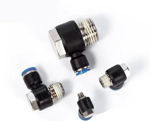 10PCS PH Pneumatic Quick Connector Water Pipe Hose Connector 1/8" 1/2 3/8 1/4 BSPT Elbow Outer Hexagon(PH10-02) in Kuwait