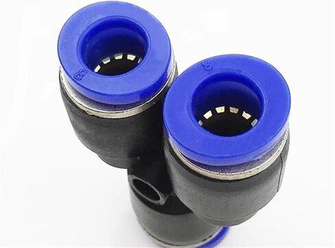 50pcs تجهيزات أنابيب موصل الهواء الهوائي البلاستيكي مناسب للدفع py py connect 4 6mm 8mm 10mm 12mm (pw6-4) in Kuwait