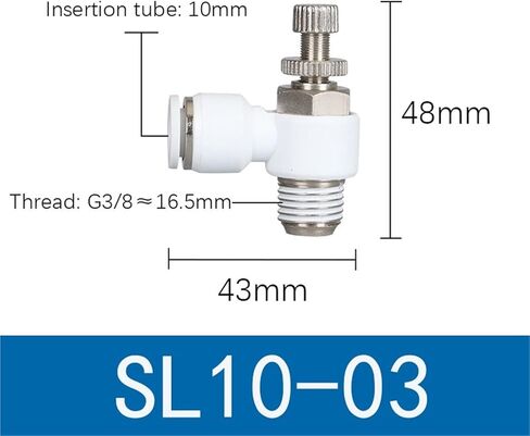 1PCS Cylinder Throttle Valve SL4-M5 Pneumatic Pipe Speed Control Joint Small Thread Pneumatic Quick Connector SL4-01 SL6-01 SL8-01(SL10-02) in Kuwait