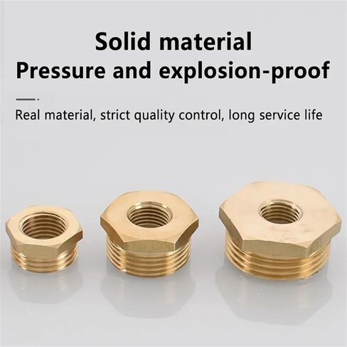 20pcs Brass 1/8 1/4 3/8 1/2 أنثى إلى الذكور السداسية السدقية السدقية انخفاض أنابيب النحاس موصل محول غاز المياه (F 03 إلى M 06) in Kuwait