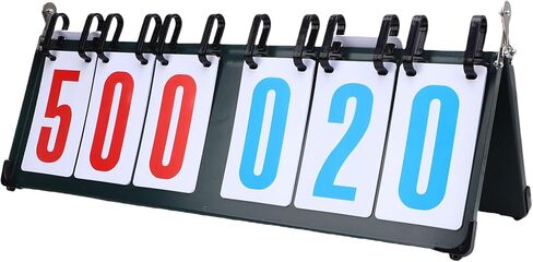 6 أرقام لوحة نقاط الوجه ، طاولة محمولة Top Score Flipper ، حارس نقاط نقاط لوحة نقاط من الدرجة المتعددة الرياضية لكرة السلة للكرة الطائرة التنس in Kuwait