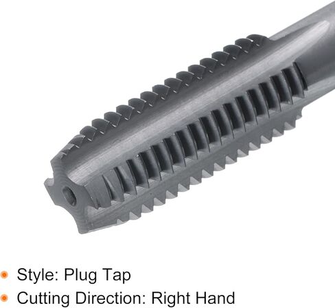HARFINGTON M12x1.75 Metric Thread Tap 6542 Cobalt High-Speed Steel TiCN Coated Plug Tap Left Hand Straight Flutes Screw Threading Hand Tap in Saudi Arabia