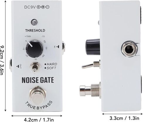 Noise Gate Pedal, Double Mode Noise Gate Pedal Aluminum Alloy True Bypass High Gain Effects for Electric Guitar and Bass in Saudi Arabia