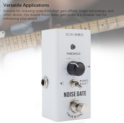 Noise Gate Pedal, Double Mode Noise Gate Pedal Aluminum Alloy True Bypass High Gain Effects for Electric Guitar and Bass in Saudi Arabia