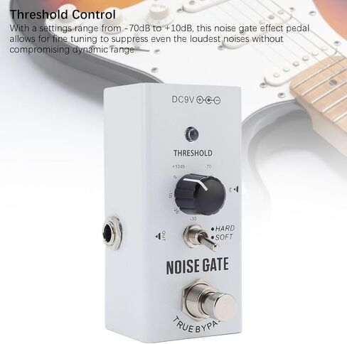 Noise Gate Pedal, Double Mode Noise Gate Pedal Aluminum Alloy True Bypass High Gain Effects for Electric Guitar and Bass in Saudi Arabia