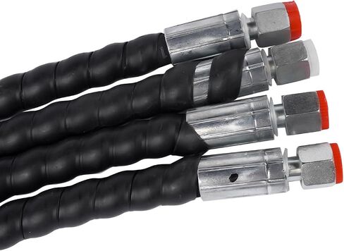 2pcs 3-Way Hydraulic Diverter Valve Kit Compatible with 1-2 Ton Chinese Mini Excavators, Includes Quick Connects, M14 Connectors, 31" Flexible Hoses, Screws, for Industrial Attachments Use in Saudi Arabia
