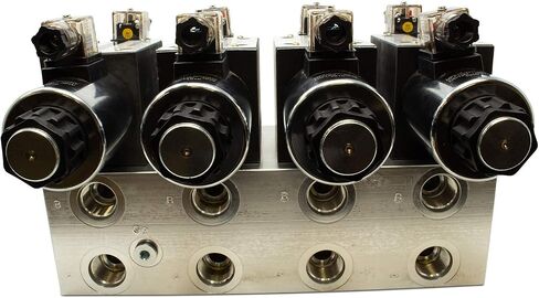 Electric Hydraulic Double Acting Directional Control Valve, 4 Spool, 25 GPM (C Spool (Closed Center) 12 Volt) in Saudi Arabia